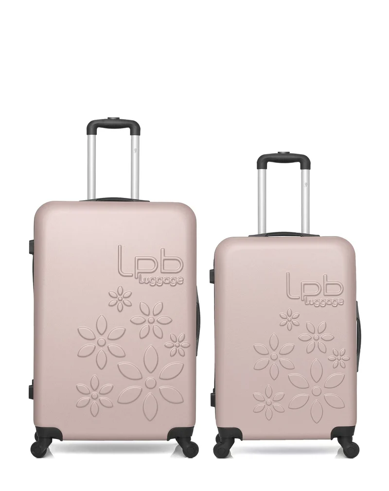 Lot de 2 Valise Grand Format et Valise Taille Moyenne Rigide ELEONOR