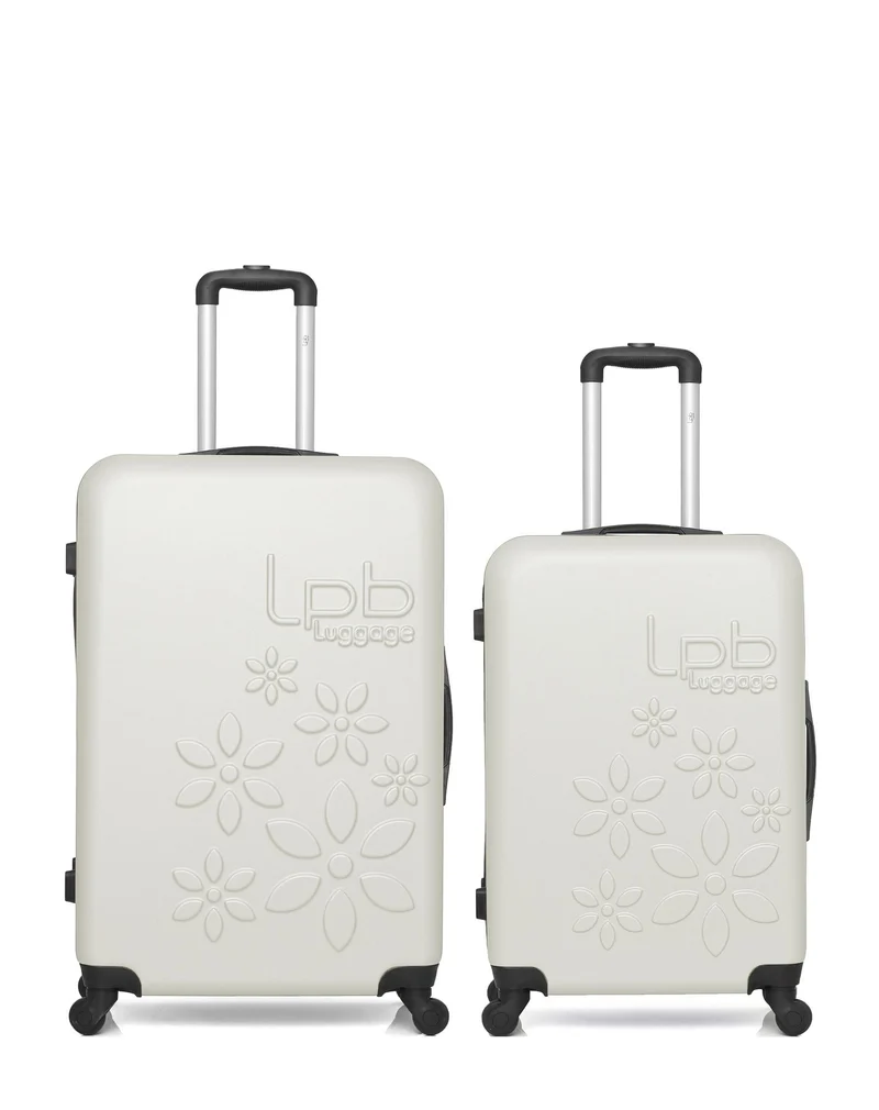 Lot de 2 Valise Grand Format et Valise Taille Moyenne Rigide ELEONOR
