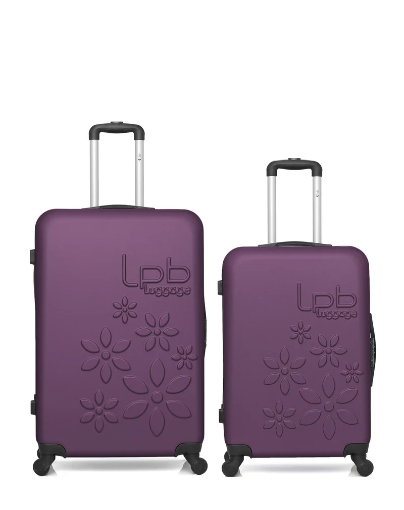 Lot de 2 Valise Grand Format et Valise Taille Moyenne Rigide ELEONOR