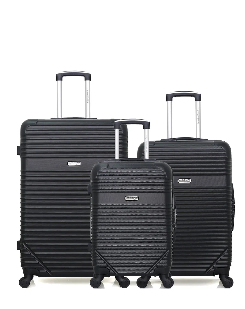 Lot de 3 Valises Rigides Grand Format, Taille Moyenne et Cabine MEMPHIS