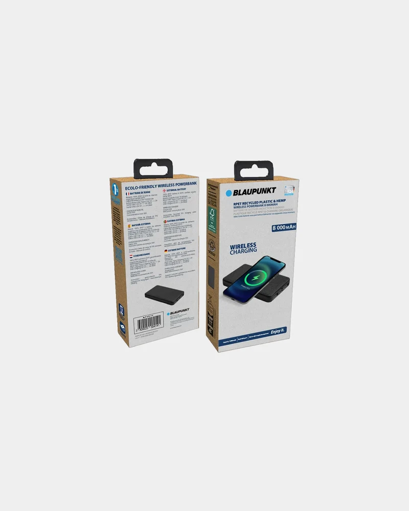 Batterie de secours induction RPET et chanvre Blaupunkt à personnaliser