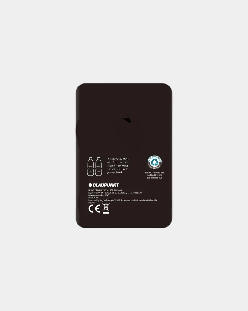 Batterie de secours induction RPET et chanvre Blaupunkt à personnaliser