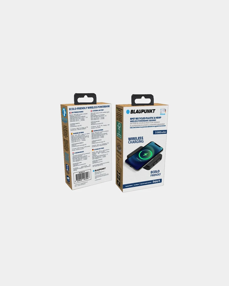 Batterie de secours induction RPET et chanvre Blaupunkt à personnaliser