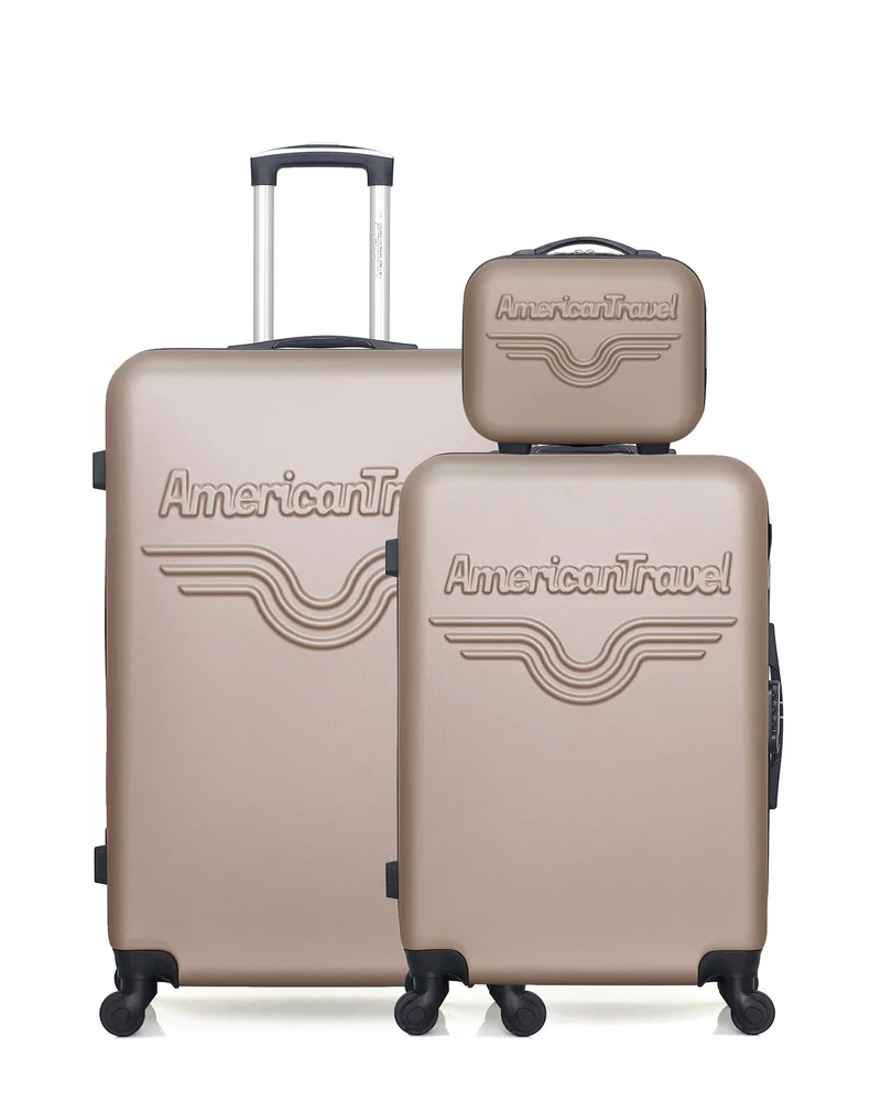 Lot de 3 - Valise grand format, valise weekend et vanity CHELSEA