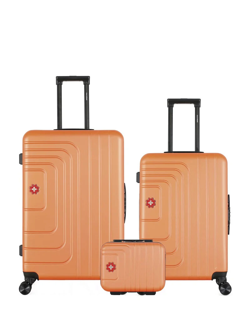 Lot de 3 Valises Rigides Grand Format, Taille Moyenne et Vanity RUTI