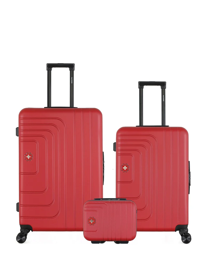 Lot de 3 Valises Rigides Grand Format, Taille Moyenne et Vanity RUTI