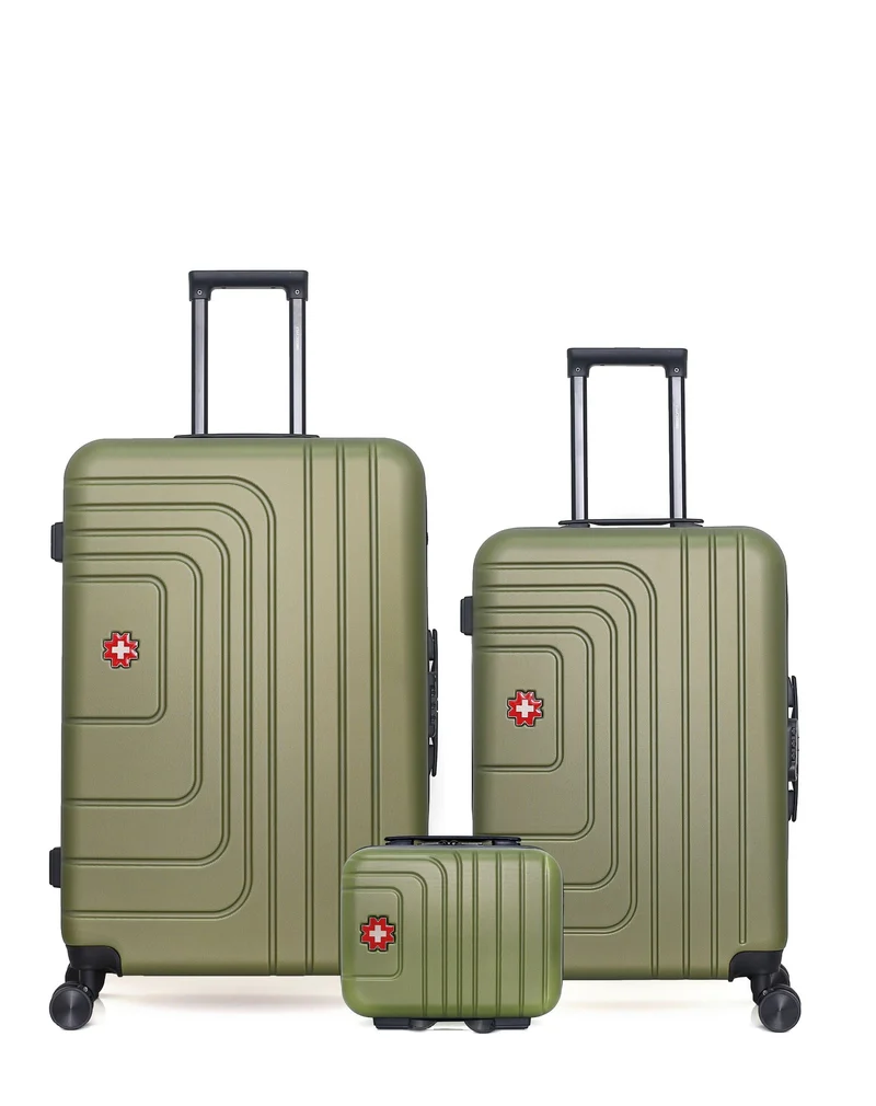 Lot de 3 Valises Rigides Grand Format, Taille Moyenne et Vanity RUTI