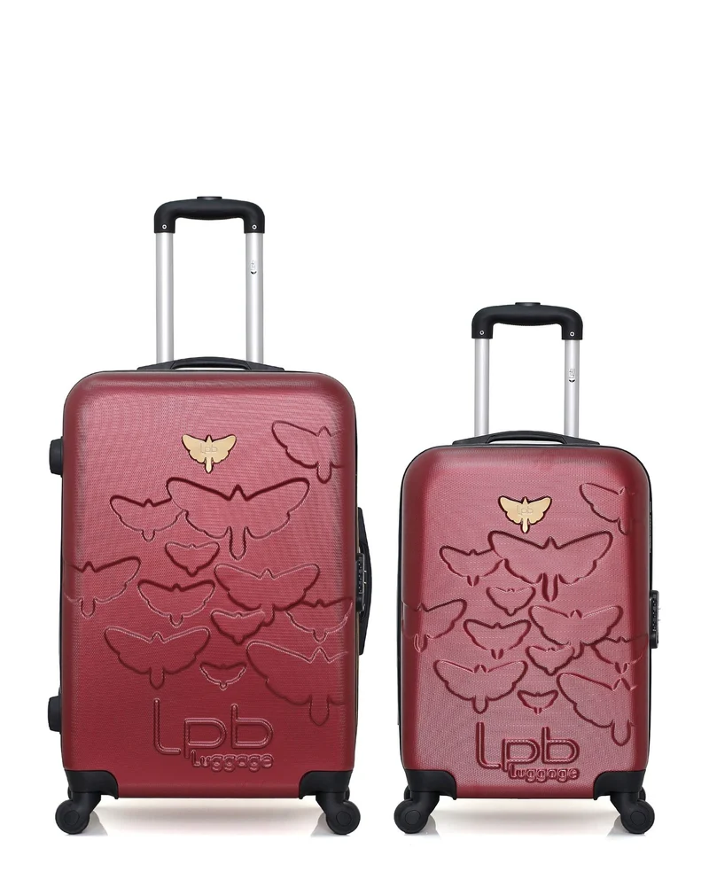Lot de 2 Valises Rigides Taille Moyenne et Cabine AELYS