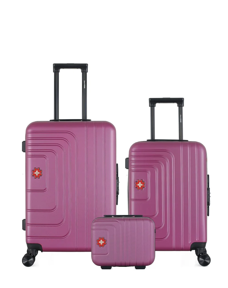 Lot de 3 Valises Rigides Taille Moyenne, Cabine et Vanity RUTI
