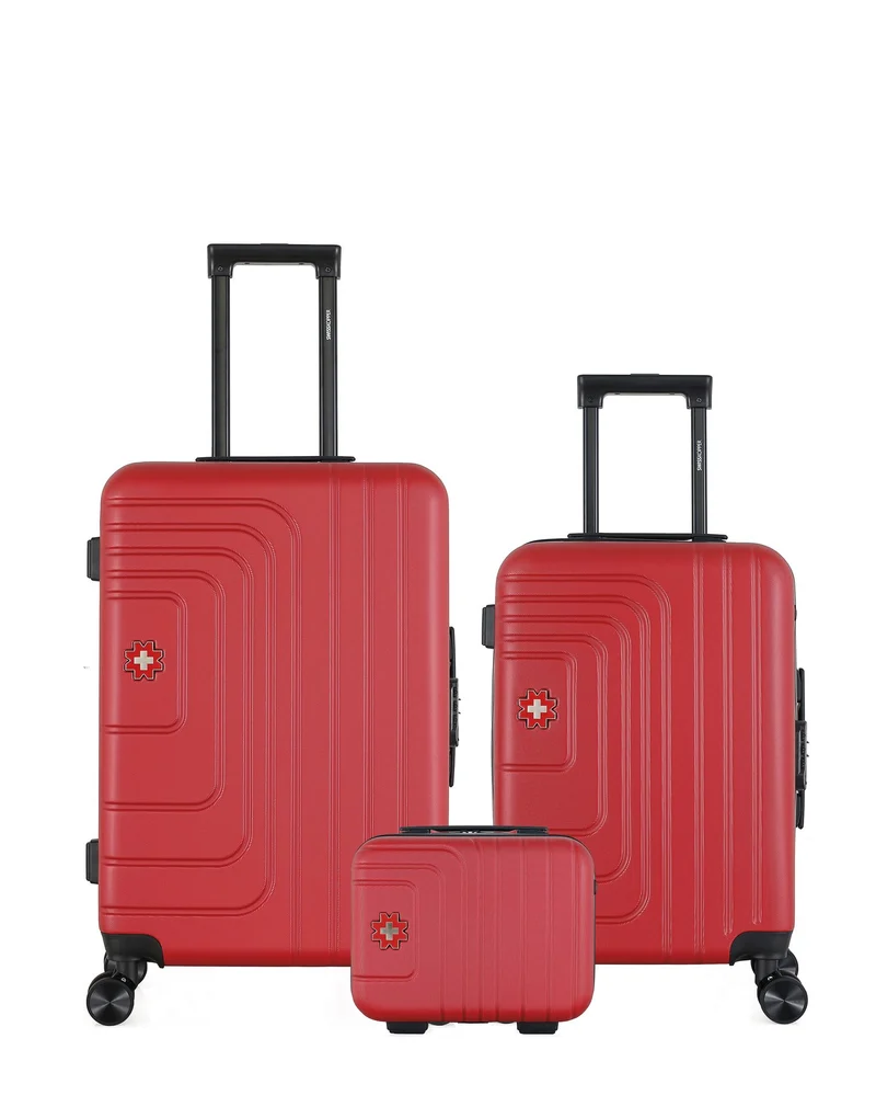 Lot de 3 Valises Rigides Taille Moyenne, Cabine et Vanity RUTI