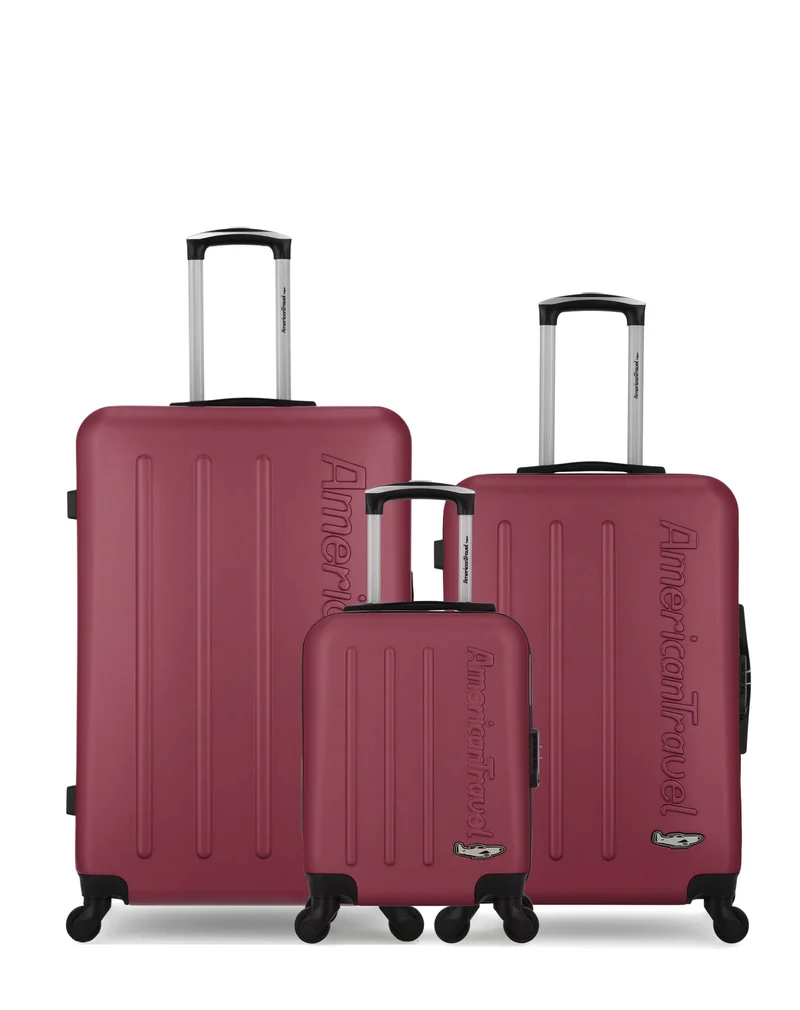 Lot de 3 Valises Rigides Grand Format, Taille Moyenne et Cabine XXS BRONX