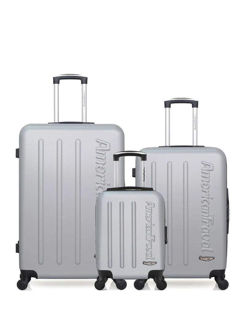 Lot de 3 Valises Rigides Grand Format, Taille Moyenne et Cabine XXS BRONX