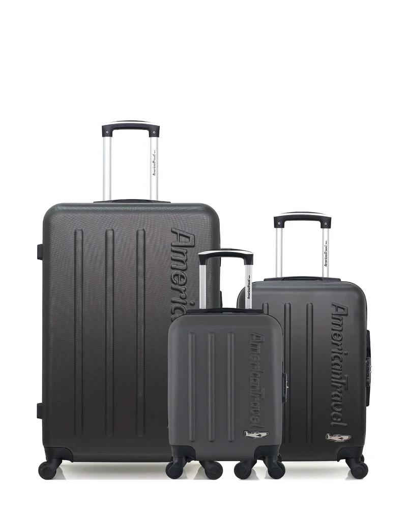 Lot de 3 Valises Rigides Grand Format, Cabine et Cabine XXS BRONX