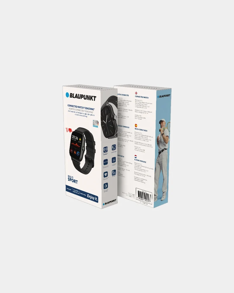 Montre connectée TFT noir Blaupunkt Coaching à personnaliser