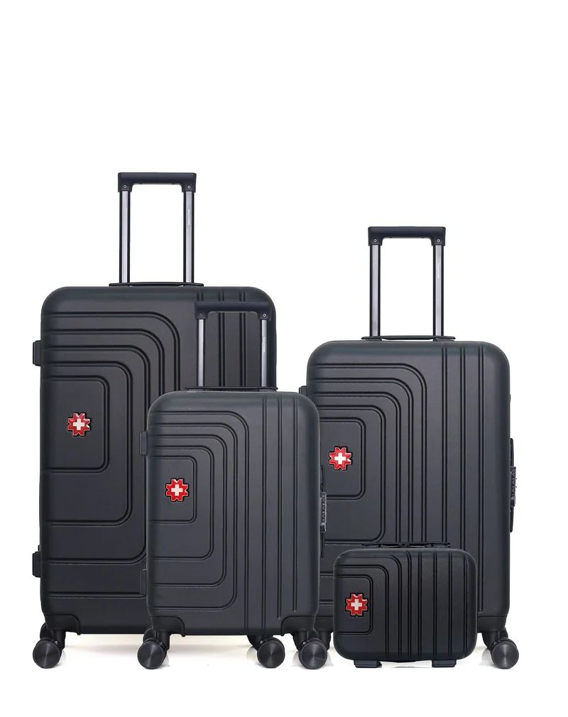 Lot de 4 Valises Rigides Grand Format, Taille Moyenne, Cabine et Vanity RUTI