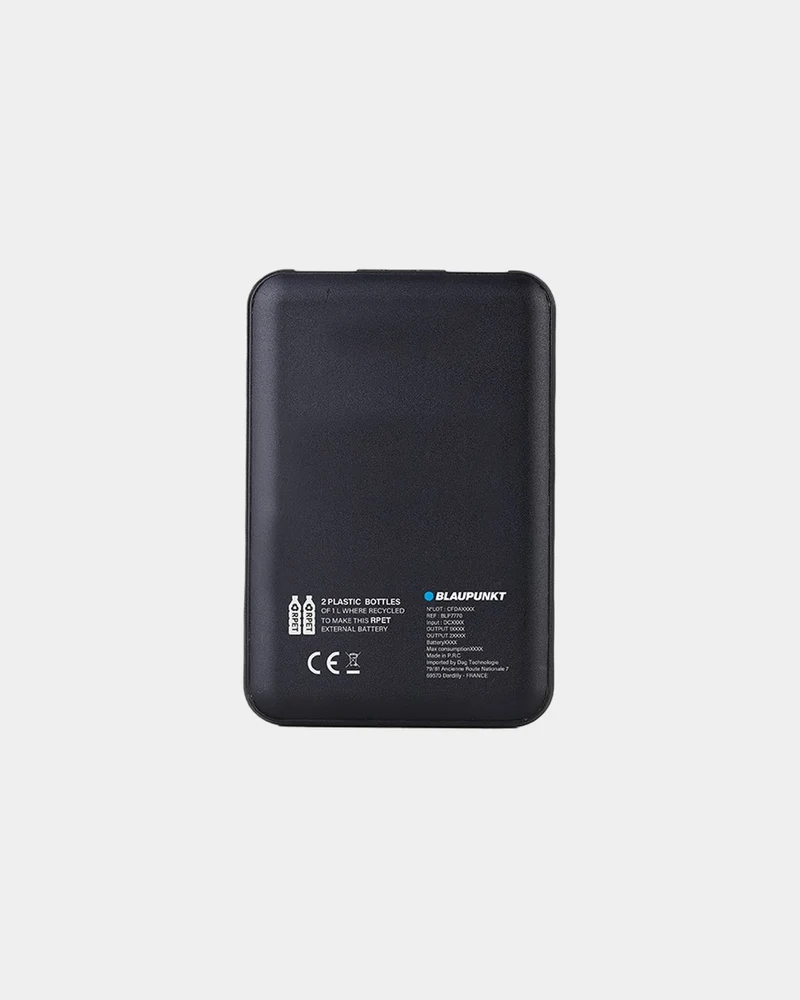 Batterie de secours RPET 5000mAh Blaupunkt à personnaliser