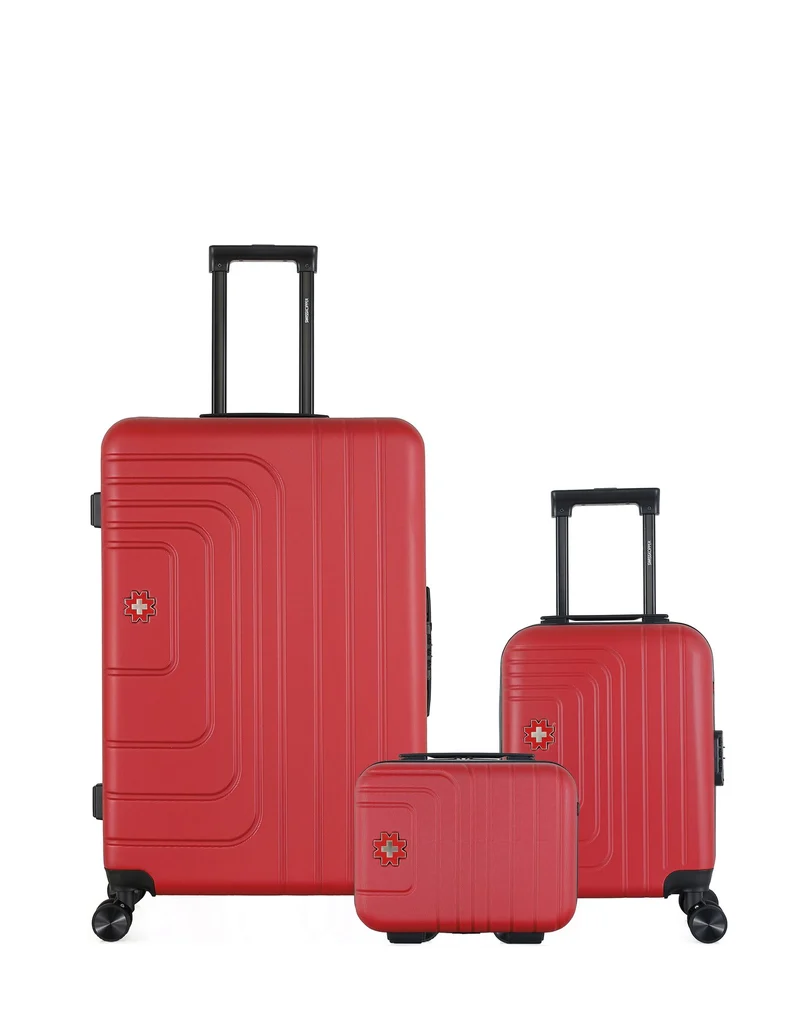 Lot de 3 Valises Rigides Grand Format, Cabine XXS et Vanity RUTI