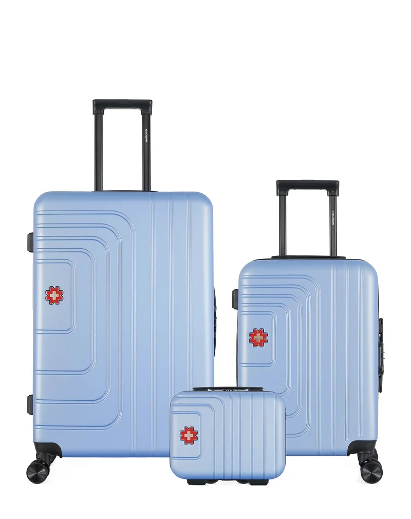 Lot de 3 Valises Rigides Grand Format, Cabine et Vanity RUTI