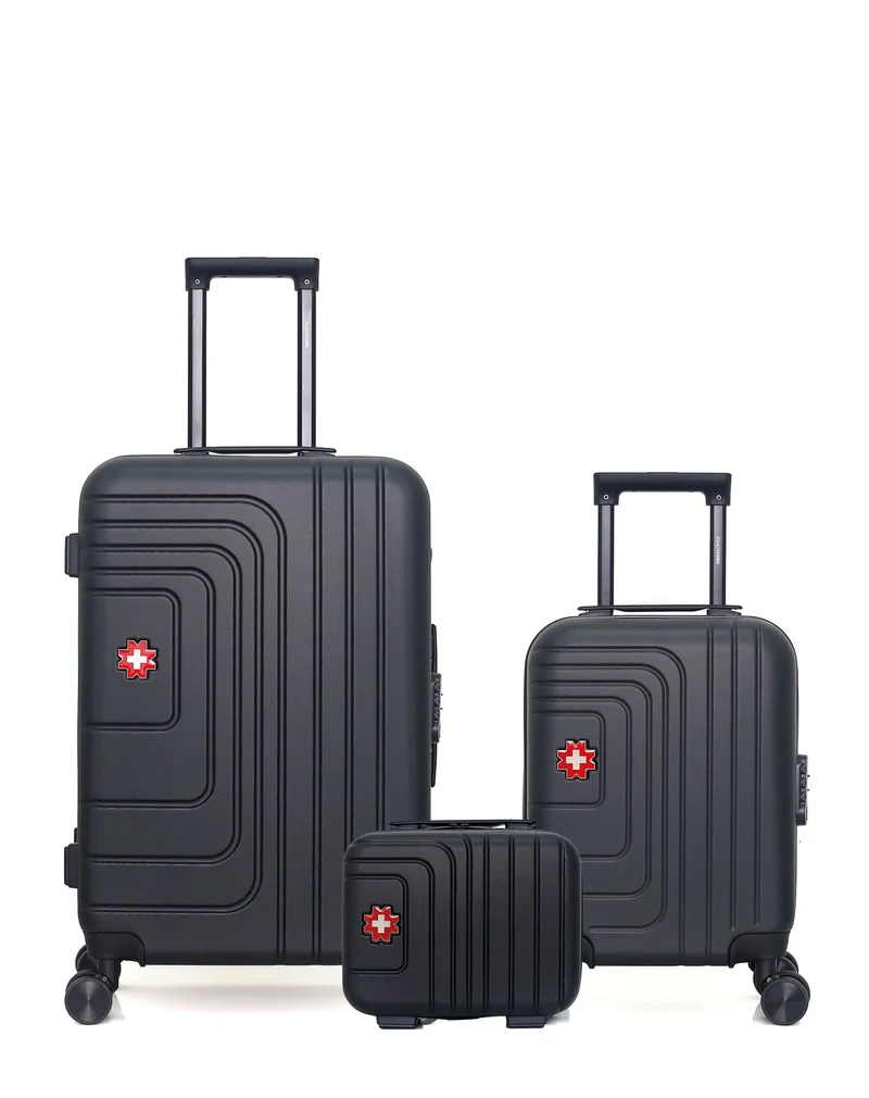 Lot de 3 Valises Rigides Taille Moyenne, Cabine XXS et Vanity RUTI