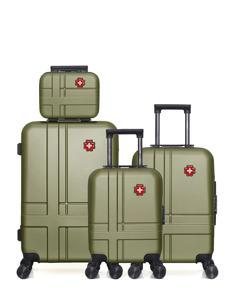 Lot de 4 Valises weekend, valise cabine, valise cabine XXS et vanity USTER