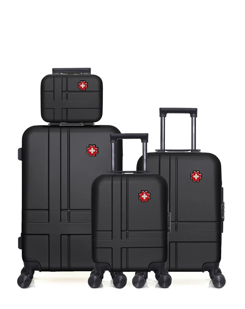 Lot de 4 Valises weekend, valise cabine, valise cabine XXS et vanity USTER