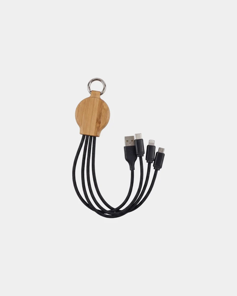 Câble porte-clés recyclé 5-en-1 Bluetech à personnaliser