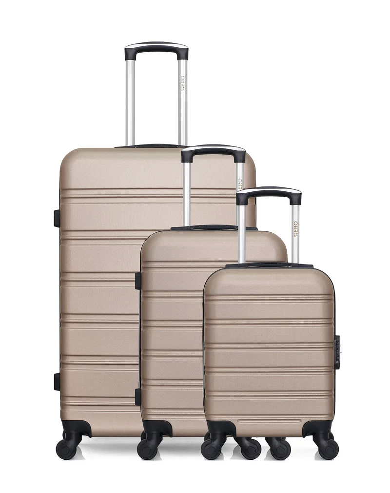 Lot de 3 Valises Rigides Grand Format, Cabine et Cabine XXS RENOSO