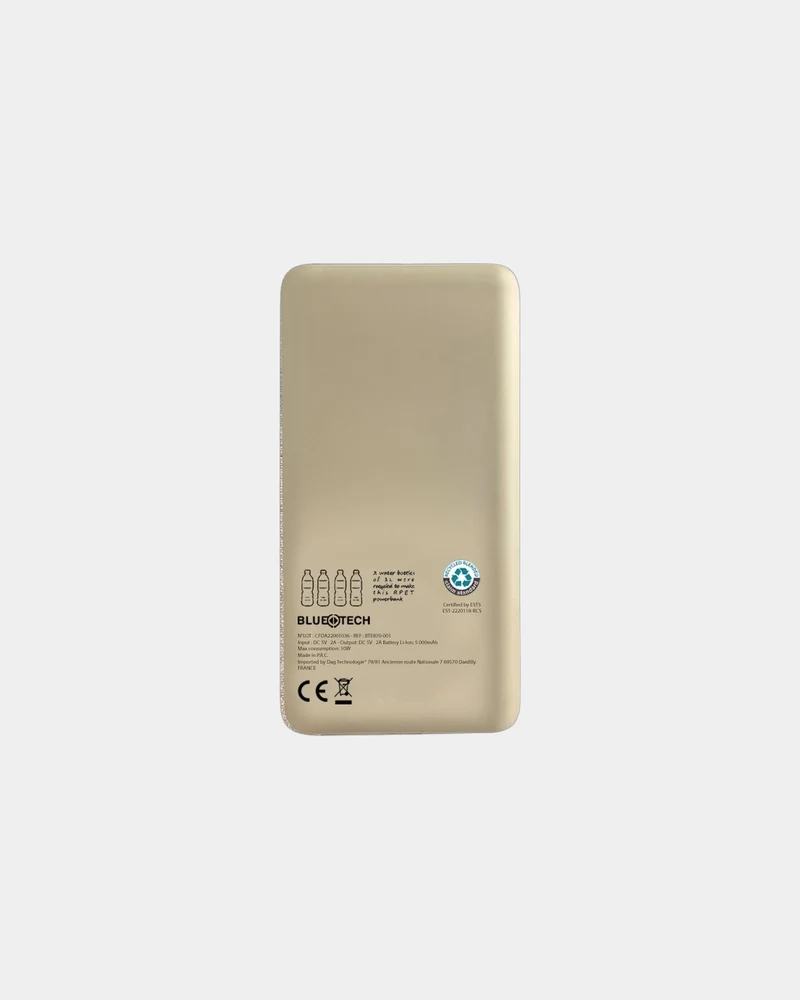 Batterie de secours RPET chanvre organique 10 000mAh