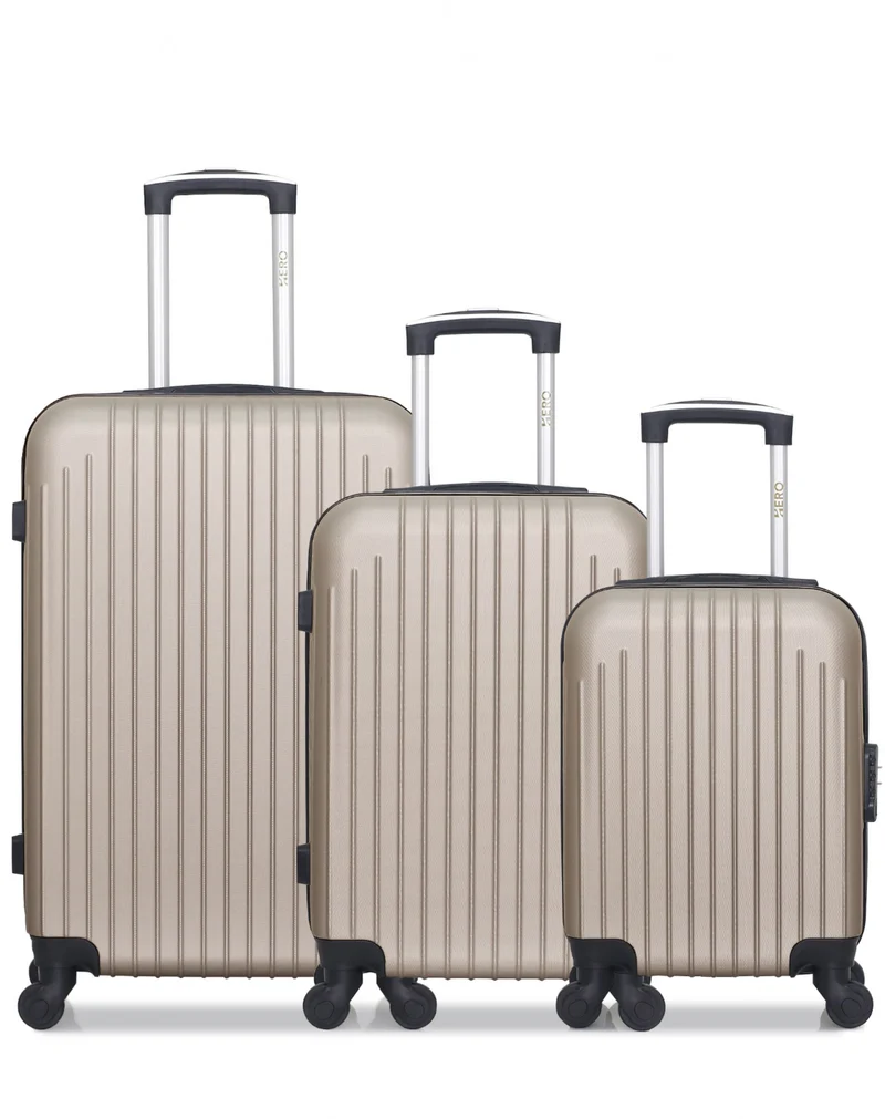Lot de 3 Valises Rigides Taille Moyenne, Cabine et Cabine XXS CARPATES
