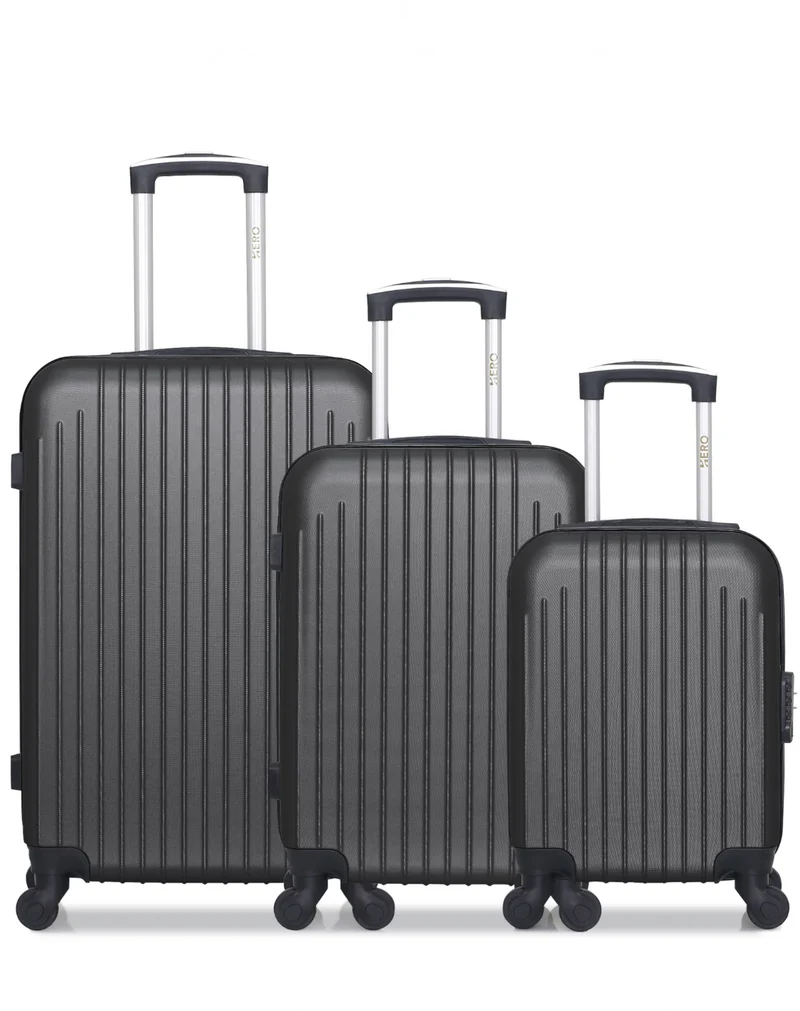 Lot de 3 Valises Rigides Taille Moyenne, Cabine et Cabine XXS CARPATES