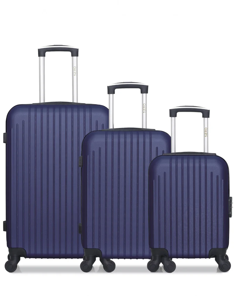 Lot de 3 Valises Rigides Taille Moyenne, Cabine et Cabine XXS CARPATES