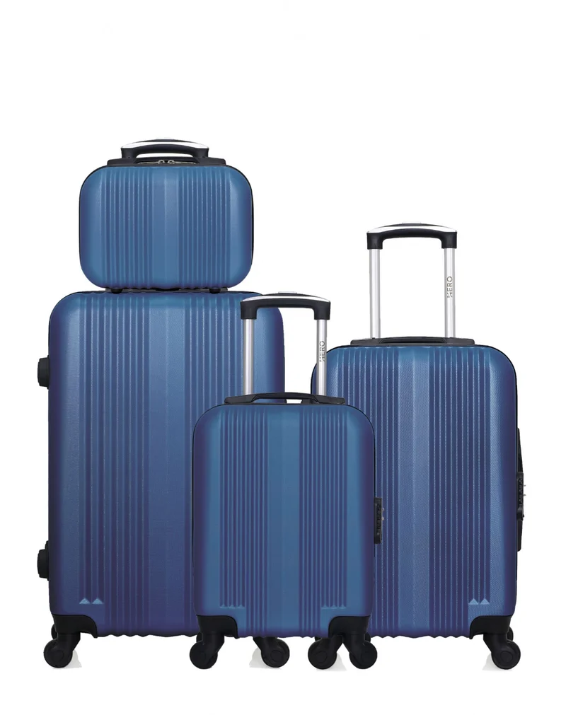 Lot de 4 valises Weekend, Cabine, Cabine XXS et Vanity LIPARI