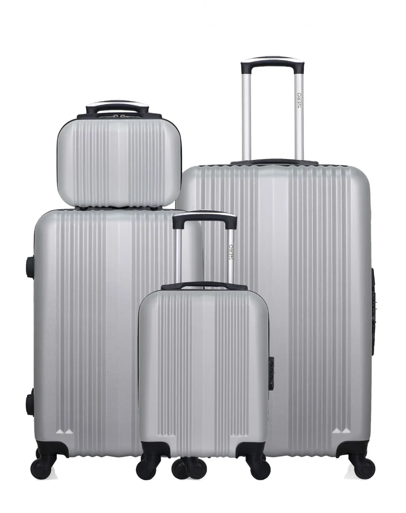 Lot de 4 valises Grand Format, Weekend, Cabine XXS et Vanity LIPARI