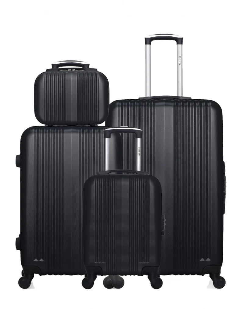 Lot de 4 valises Grand Format, Weekend, Cabine XXS et Vanity LIPARI