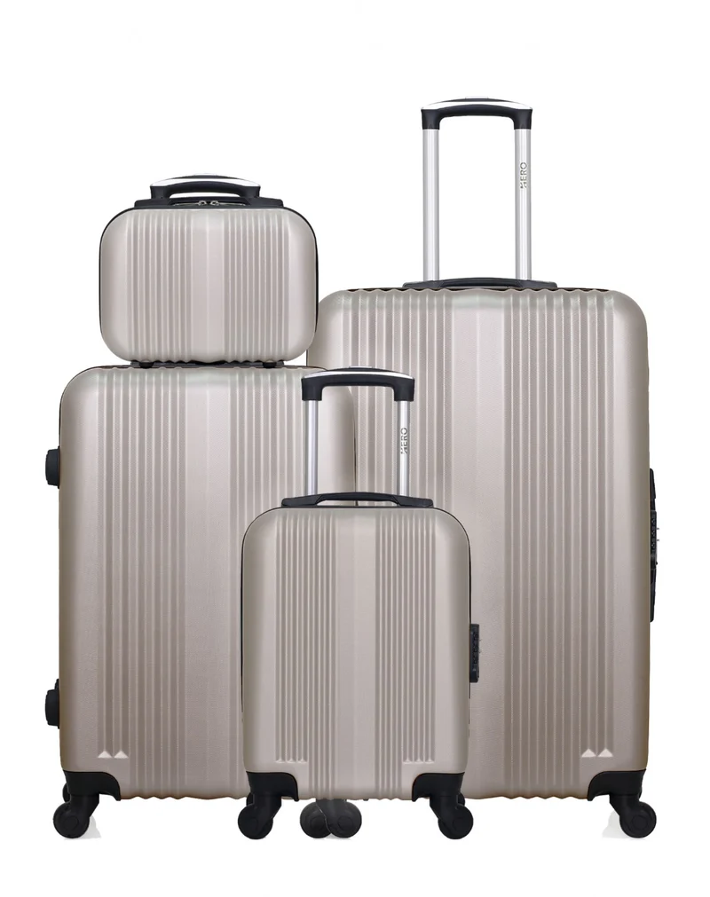 Lot de 4 valises Grand Format, Weekend, Cabine XXS et Vanity LIPARI