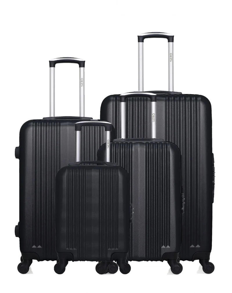 Lot de 4 valises Grand Format, Weekend, Cabine et Cabine XXS LIPARI