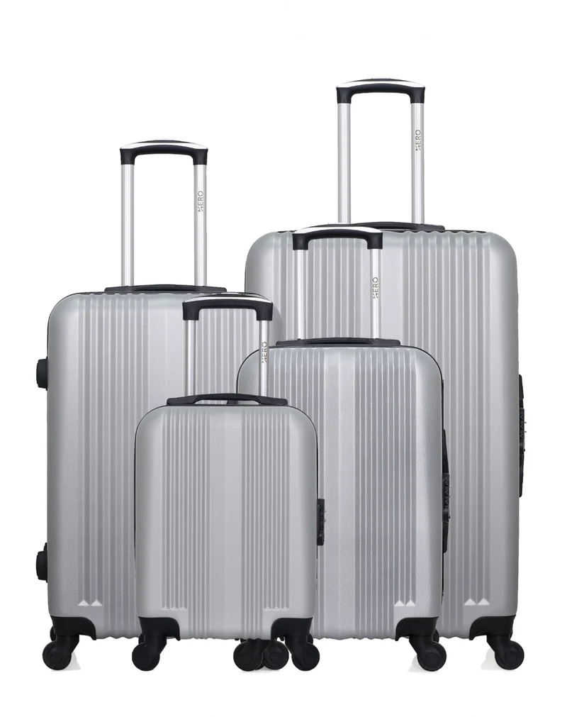 Lot de 4 valises Grand Format, Weekend, Cabine et Cabine XXS LIPARI