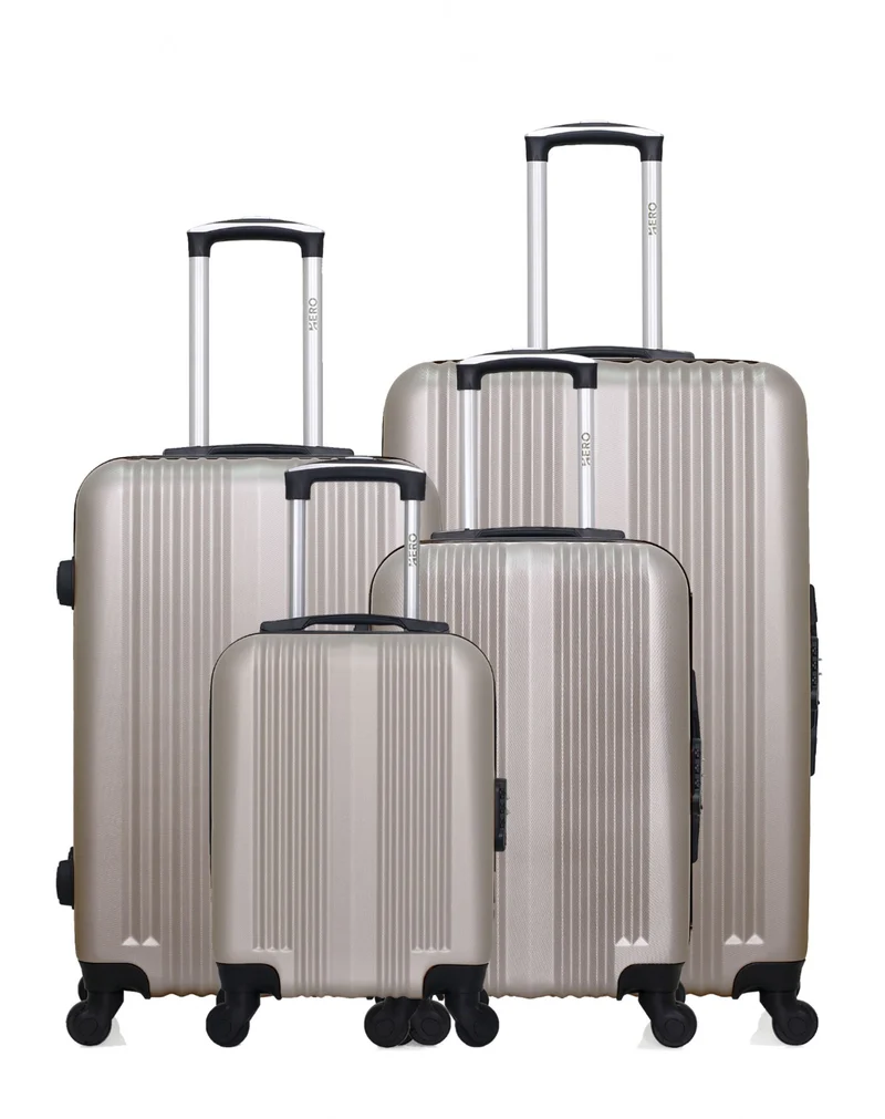 Lot de 4 valises Grand Format, Weekend, Cabine et Cabine XXS LIPARI