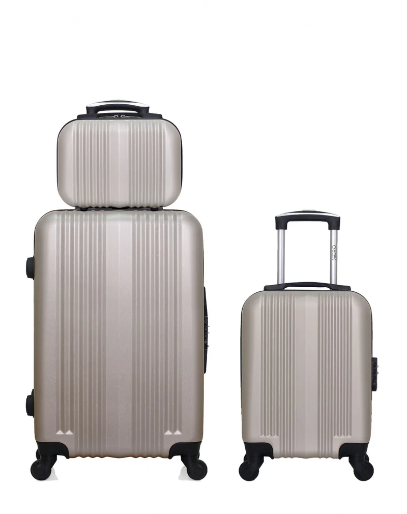 Lot de 3 valises Weekend, Cabine XXS et Vanity LIPARI
