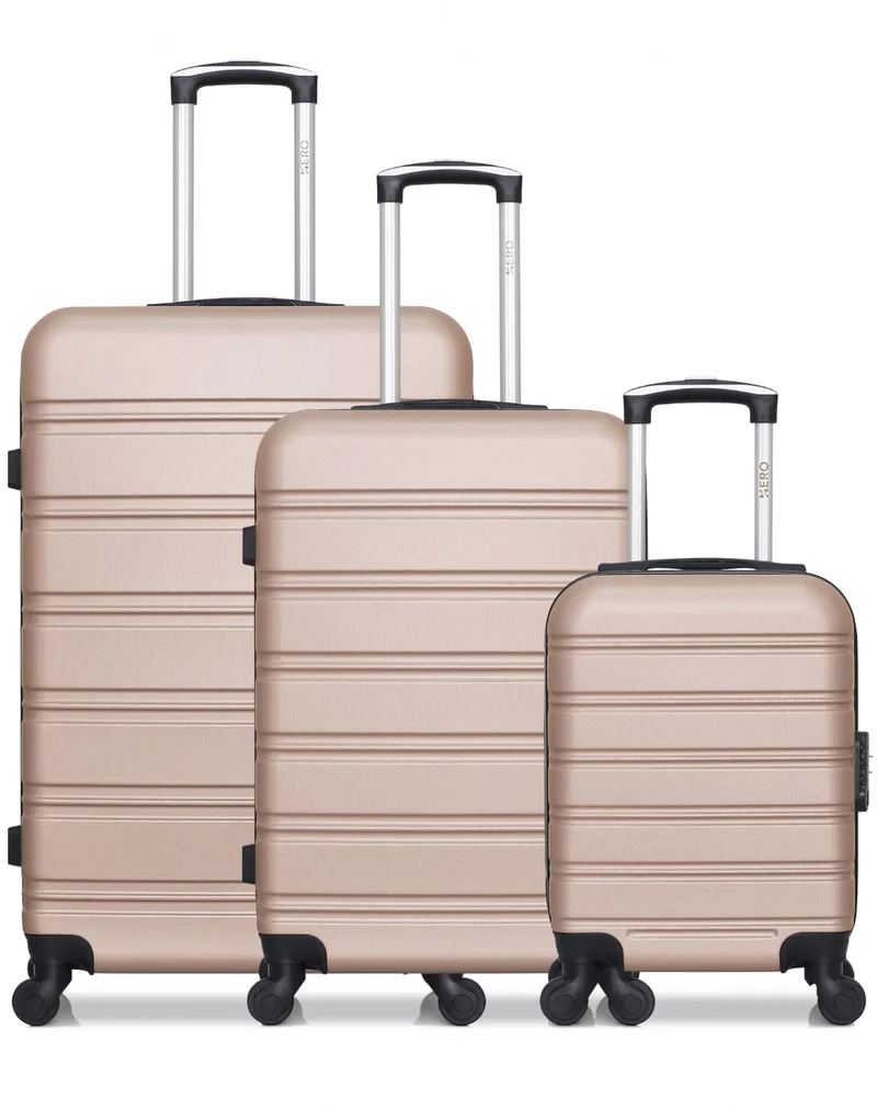 Lot de 3 valises Grand Format, Weekend et Cabine XXS RENOSO