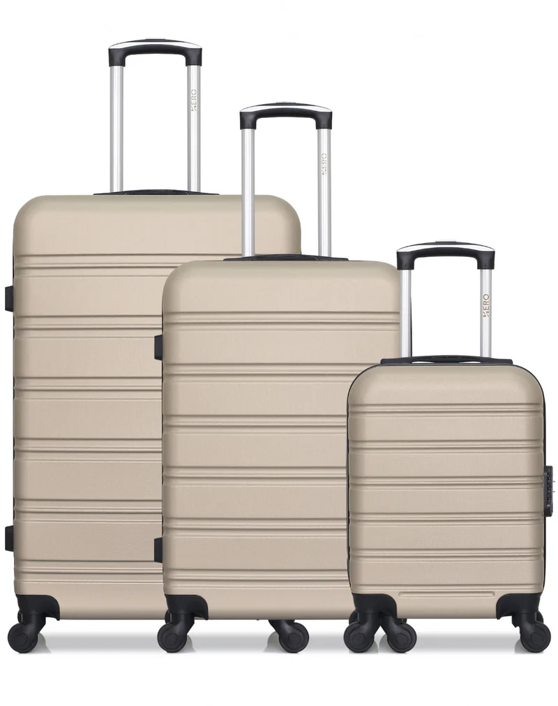 Lot de 3 valises Grand Format, Weekend et Cabine XXS RENOSO