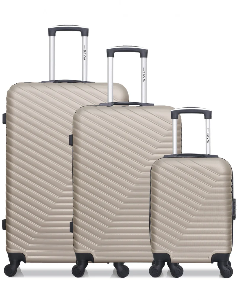 Lot de 3 Valises Grand Format, Weekend et Cabine XXS LENA