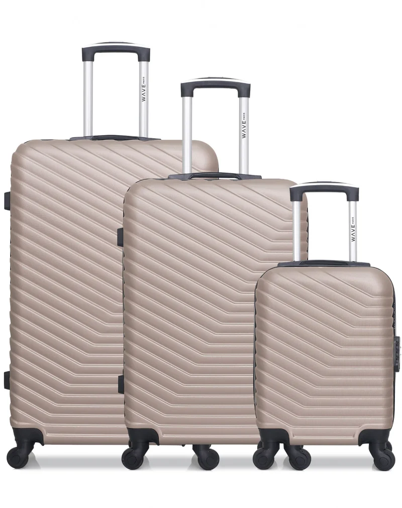 Lot de 3 Valises Grand Format, Weekend et Cabine XXS LENA