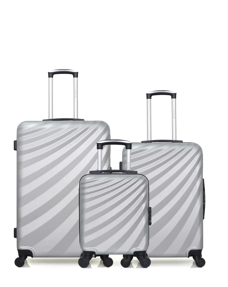 Lot de 3 valises Grand Format, Weekend et Cabine XXS DANUBE