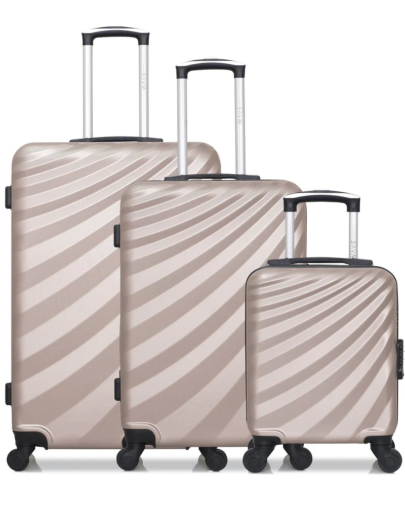 Lot de 3 valises Grand Format, Weekend et Cabine XXS DANUBE