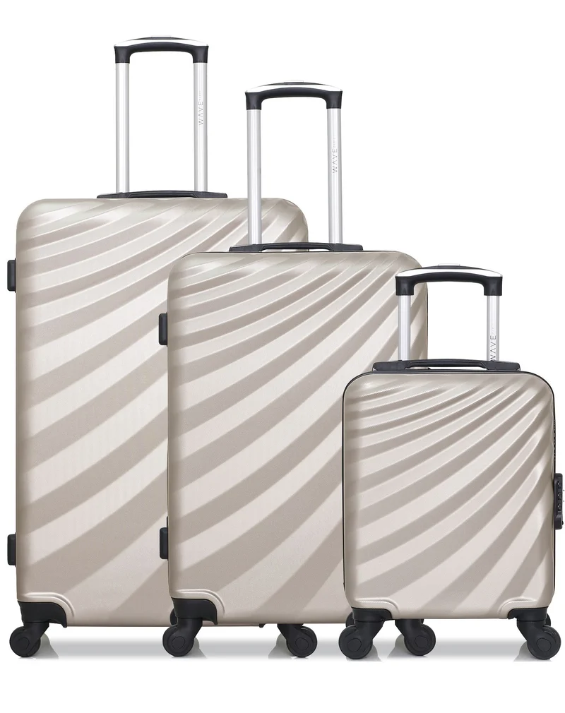 Lot de 3 valises Grand Format, Weekend et Cabine XXS DANUBE