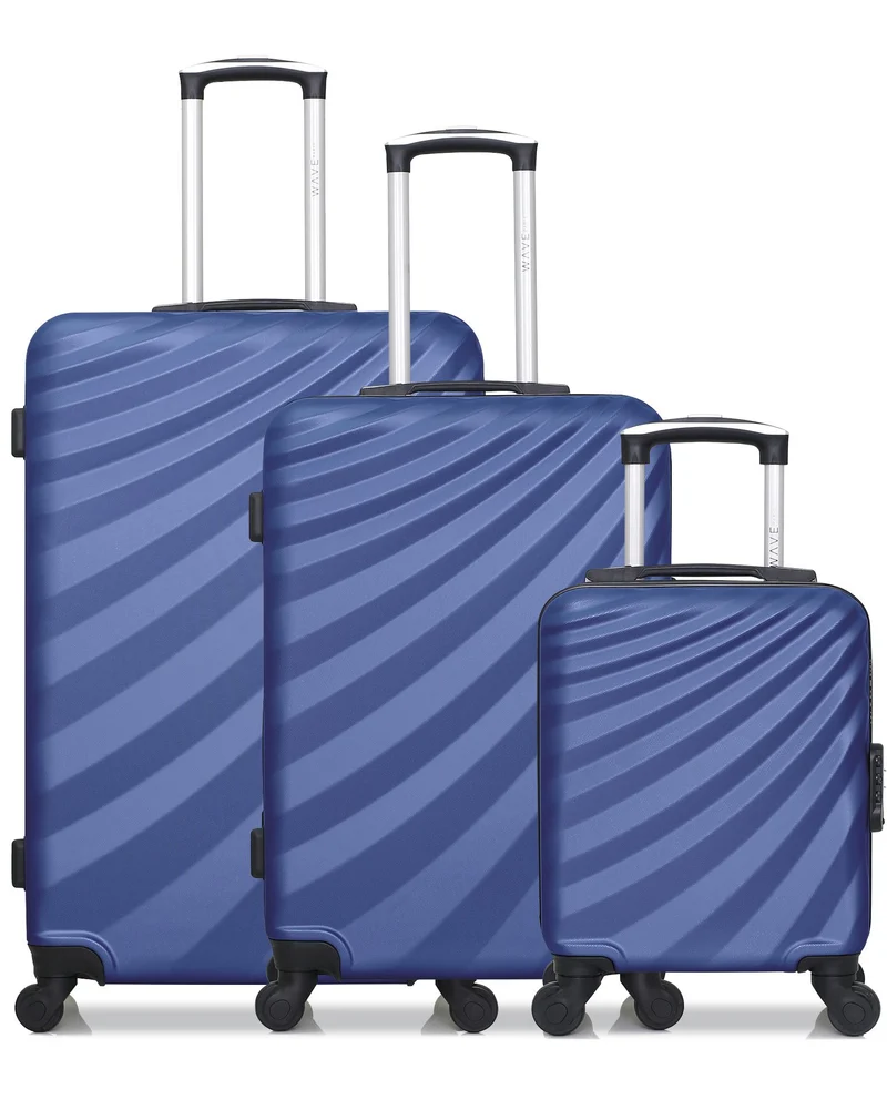 Lot de 3 valises Grand Format, Weekend et Cabine XXS DANUBE