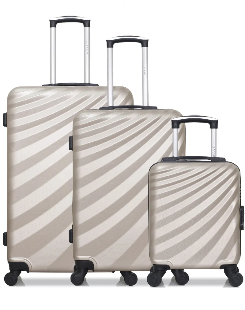 Lot de 3 valises Grand Format, Weekend et Cabine XXS DANUBE