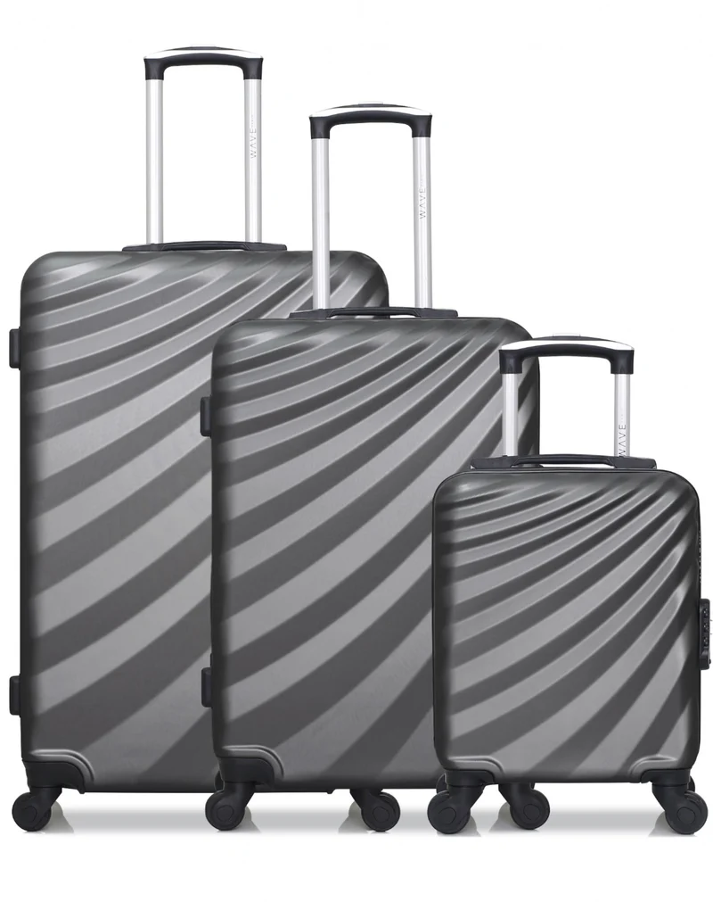 Lot de 3 valises Grand Format, Weekend et Cabine XXS DANUBE