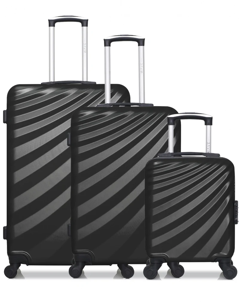 Lot de 3 valises Grand Format, Weekend et Cabine XXS DANUBE